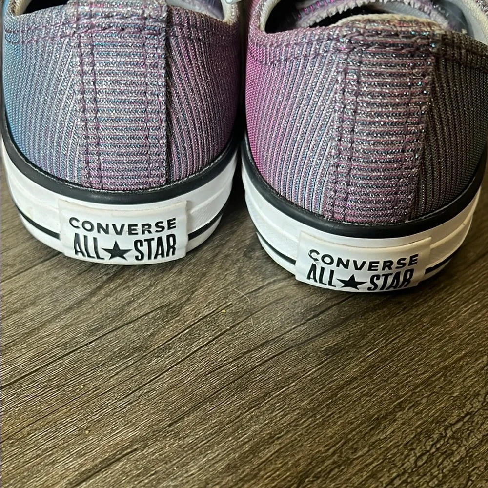 Converse Kids' Shimmering Blue and Purple Sneakers 7